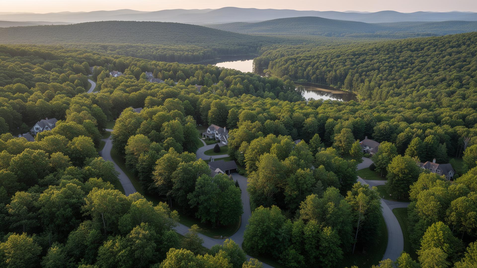 Aerial view of Penn Estates