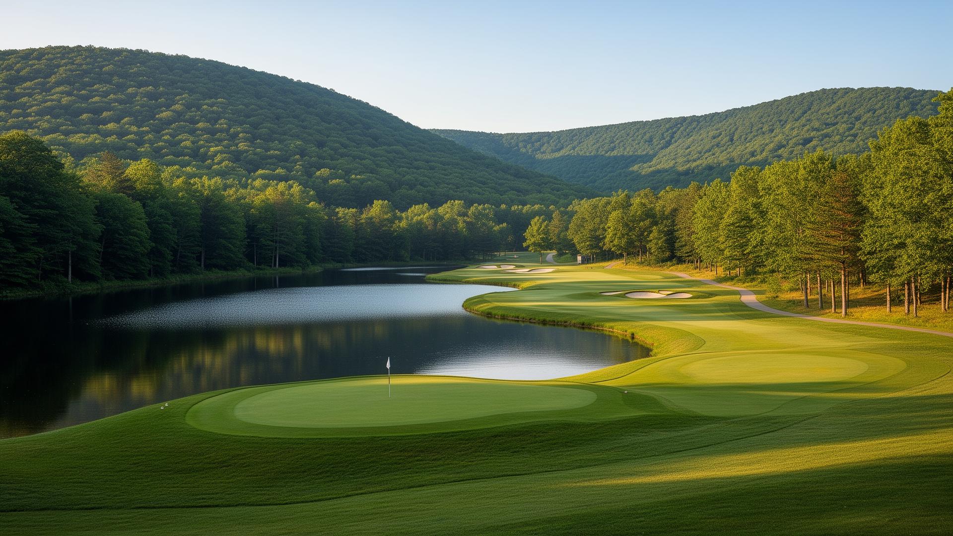 Golf course at Pocono Farms Country Club in summer